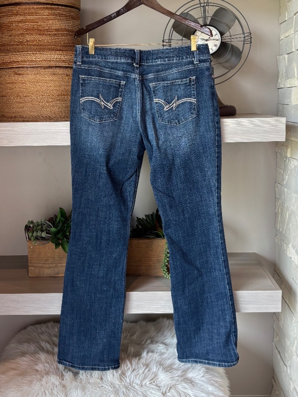 Wrangler Boot Cut Mid-Rise Stretch Denim Jeans 32